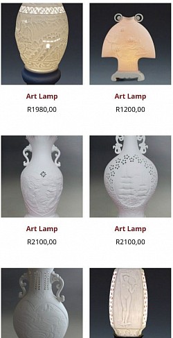 Porcelain electric lamps