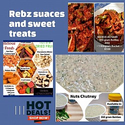 💥REBZ FIERY CHUTNEY SAUCES PICKLES & SPICES